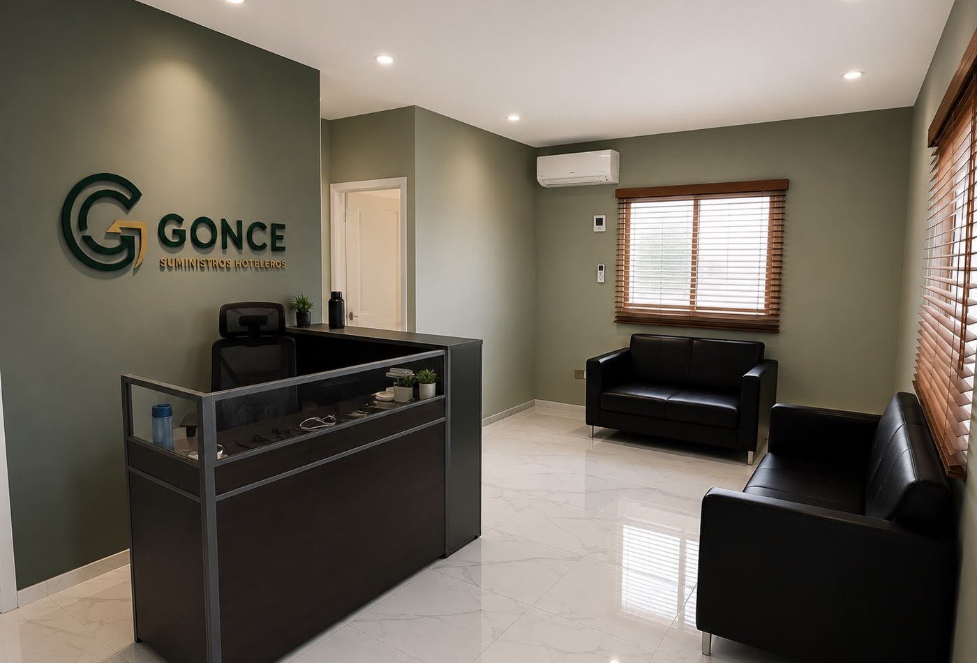 Recepción de GONCE con logo corporativo